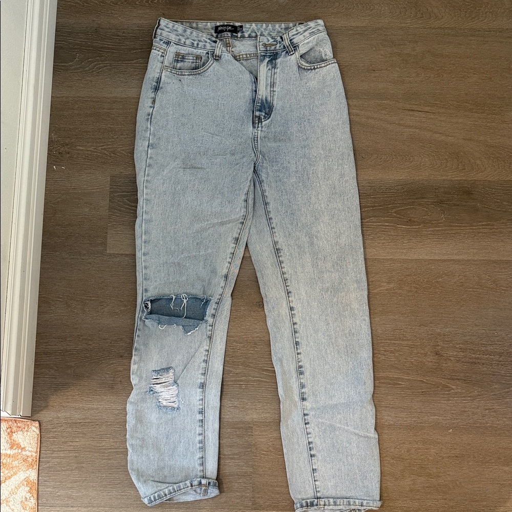 Nasty Gal Light Blue Ankle & Cropped Jeans